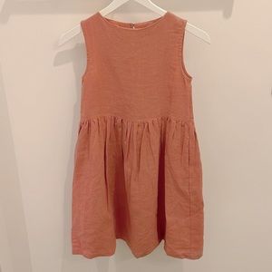 Linen pink dress
